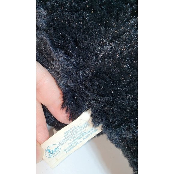 2005 Wishpets Bernie the Black Bear Plush Stuffed Animal Soft Fuzzy 10 Inches - Picture 7 of 8